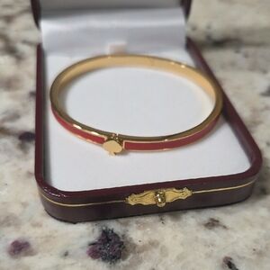 Kate Spade Gold and Red Bracelet